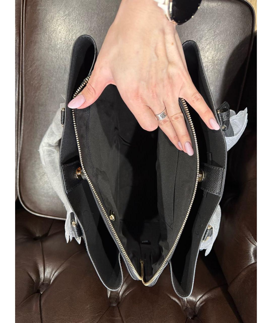 FURLA Черная кожаная сумка через плечо, фото 4