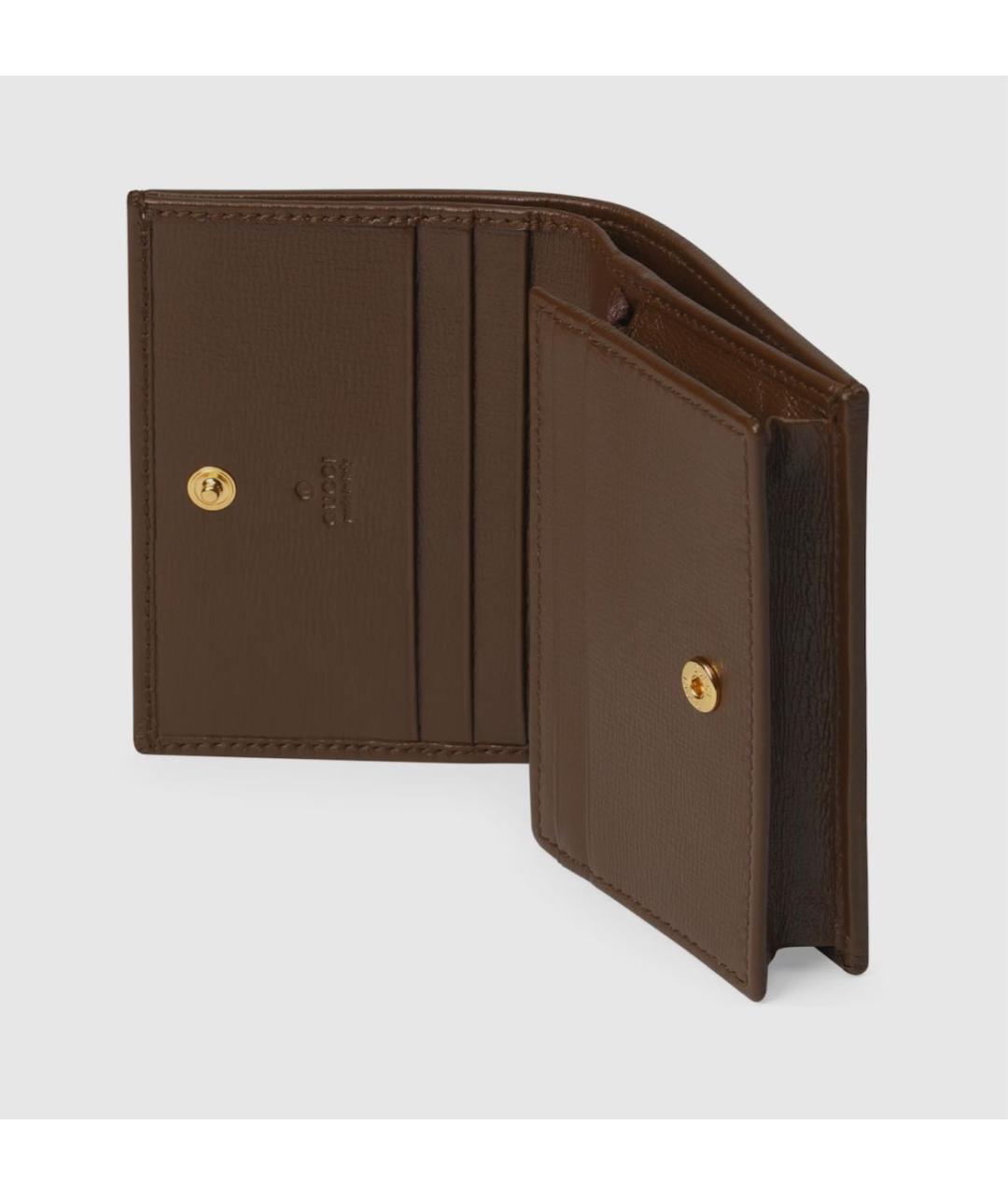 GUCCI Коричневый кожаный кошелек, фото 6