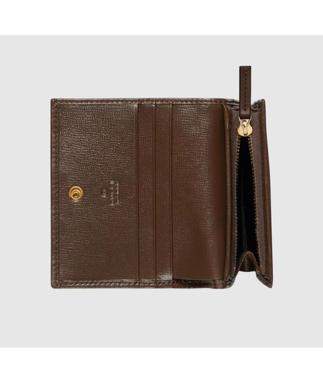 GUCCI Коричневый кожаный кошелек, фото 5