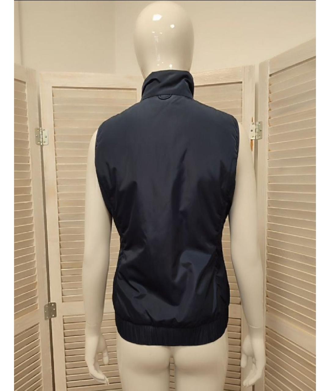 EMPORIO ARMANI Темно-синий полиэстеровый жилет, фото 2