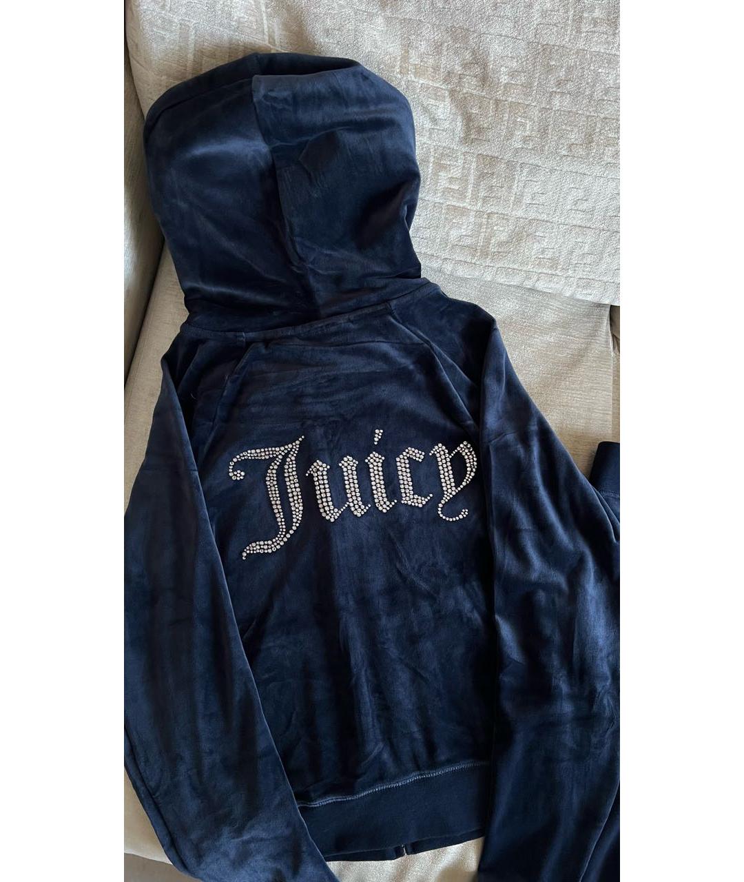 JUICY COUTURE Темно-синий велюровый спортивные костюмы, фото 4