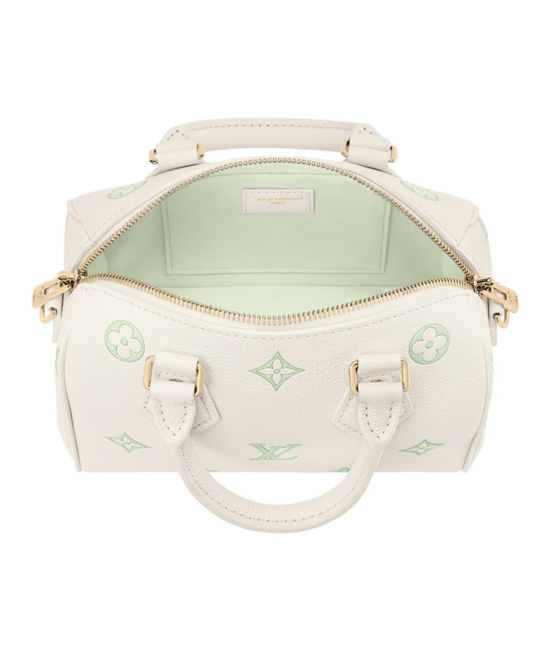 LOUIS VUITTON Белая кожаная сумка через плечо, фото 4