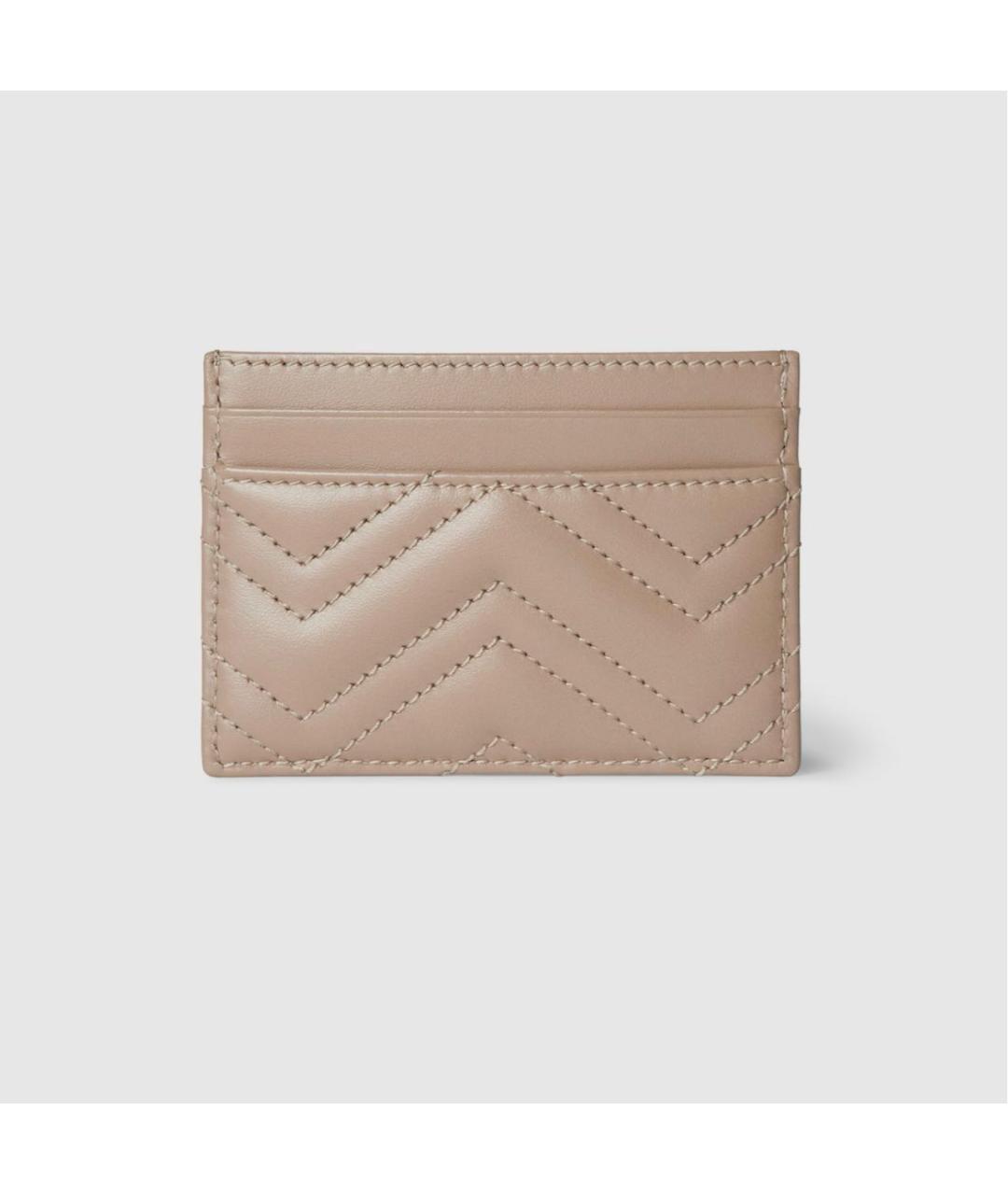 GUCCI Бежевый кожаный кардхолдер, фото 4