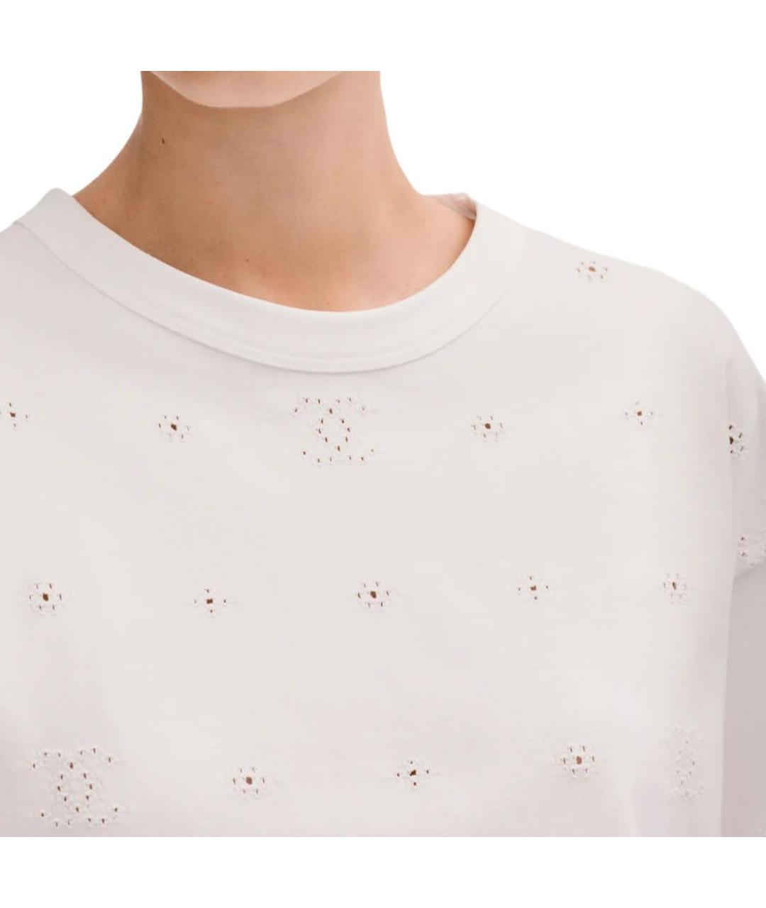 CHANEL Белая хлопковая футболка, фото 2