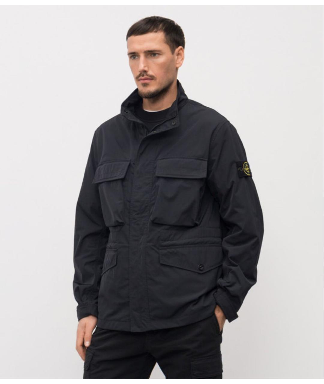 STONE ISLAND Черная полиамидовая куртка, фото 4
