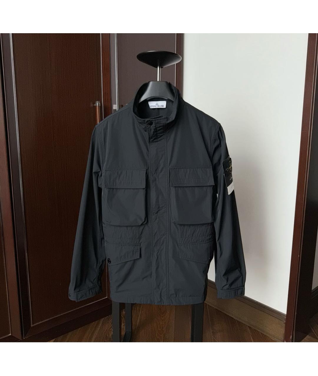 STONE ISLAND Черная полиамидовая куртка, фото 5