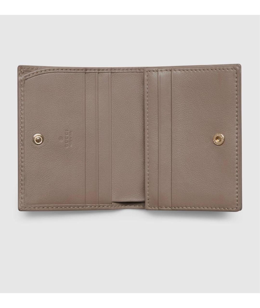 GUCCI Бежевый кожаный кошелек, фото 2