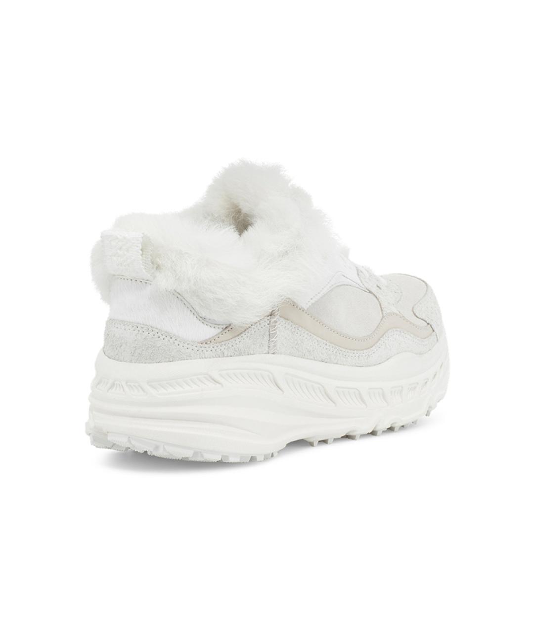 UGG AUSTRALIA Белые кожаные низкие кроссовки / кеды, фото 4