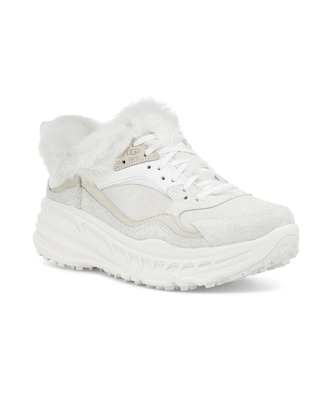 UGG AUSTRALIA Белые кожаные низкие кроссовки / кеды, фото 3