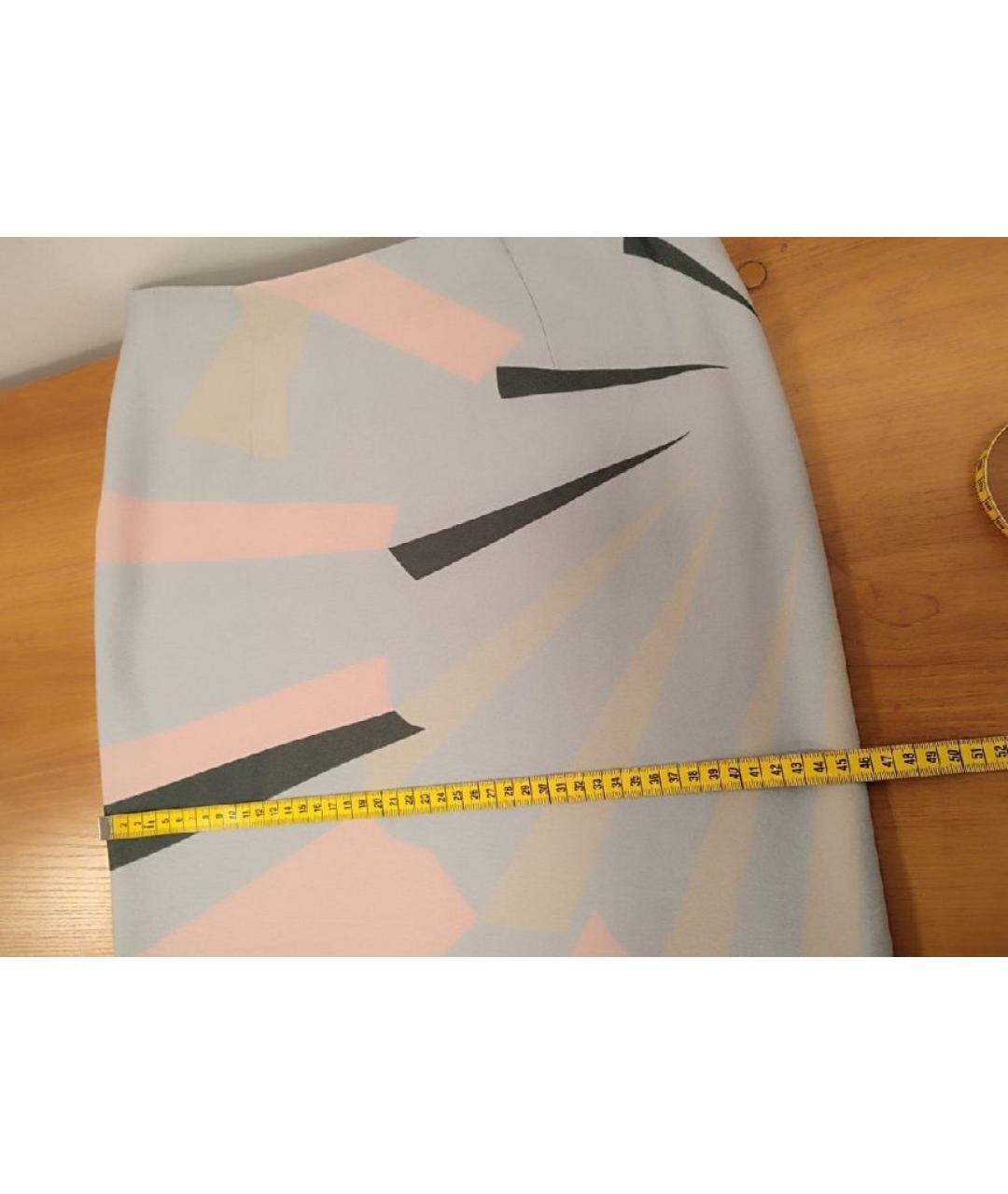 EMPORIO ARMANI Голубая юбка миди, фото 7