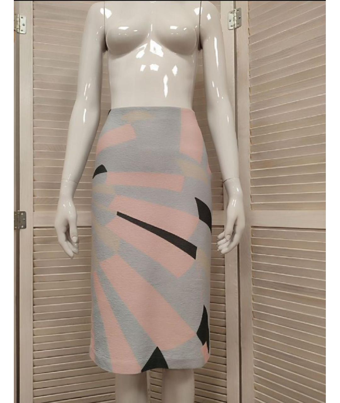 EMPORIO ARMANI Голубая юбка миди, фото 9