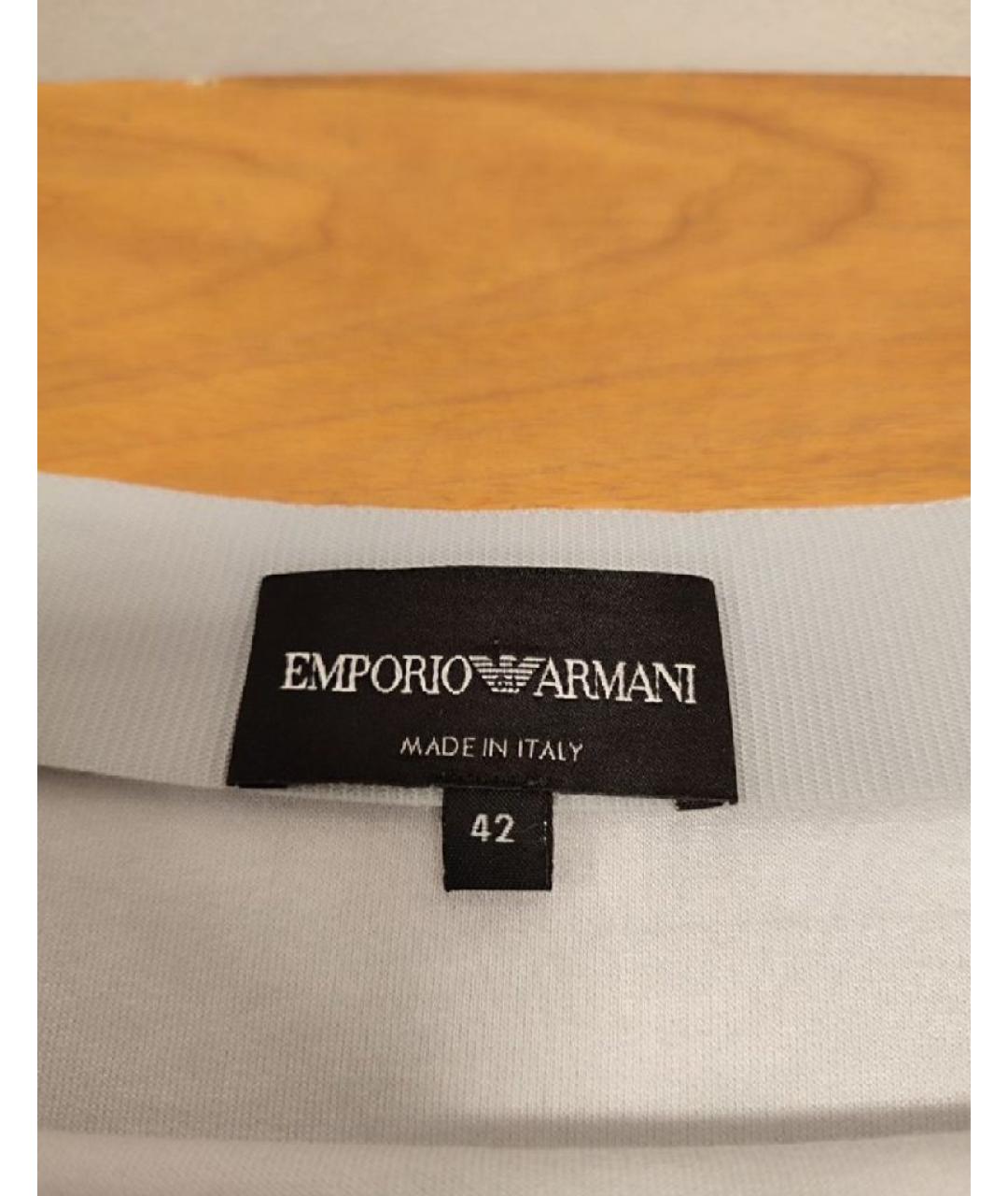 EMPORIO ARMANI Голубая юбка миди, фото 3