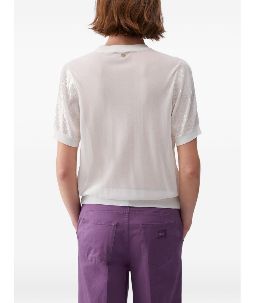 LIU JO Белый вискозный джемпер / свитер, фото 2