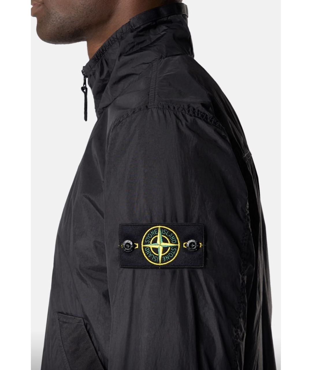 STONE ISLAND Черная полиамидовая куртка, фото 4