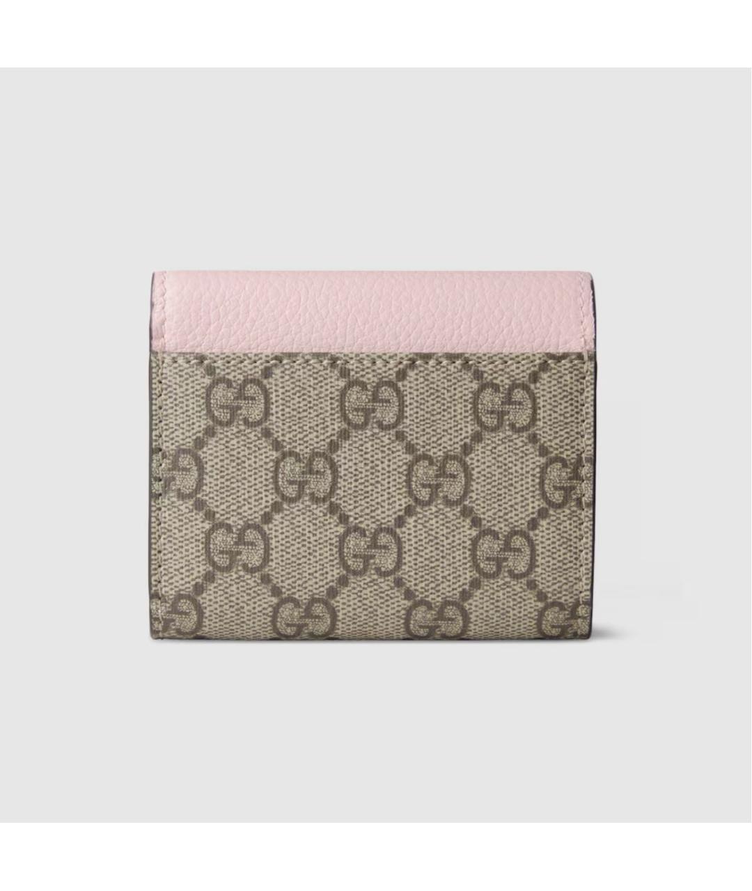 GUCCI Бежевый кожаный кошелек, фото 5
