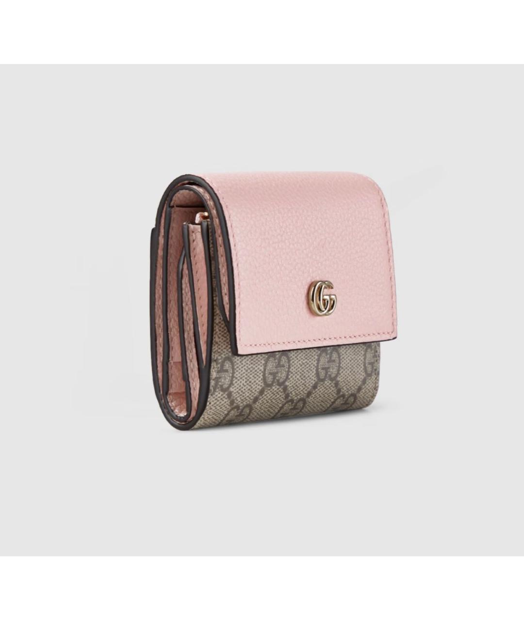 GUCCI Бежевый кожаный кошелек, фото 3