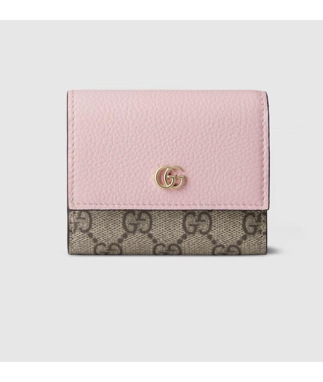 GUCCI Бежевый кожаный кошелек, фото 7