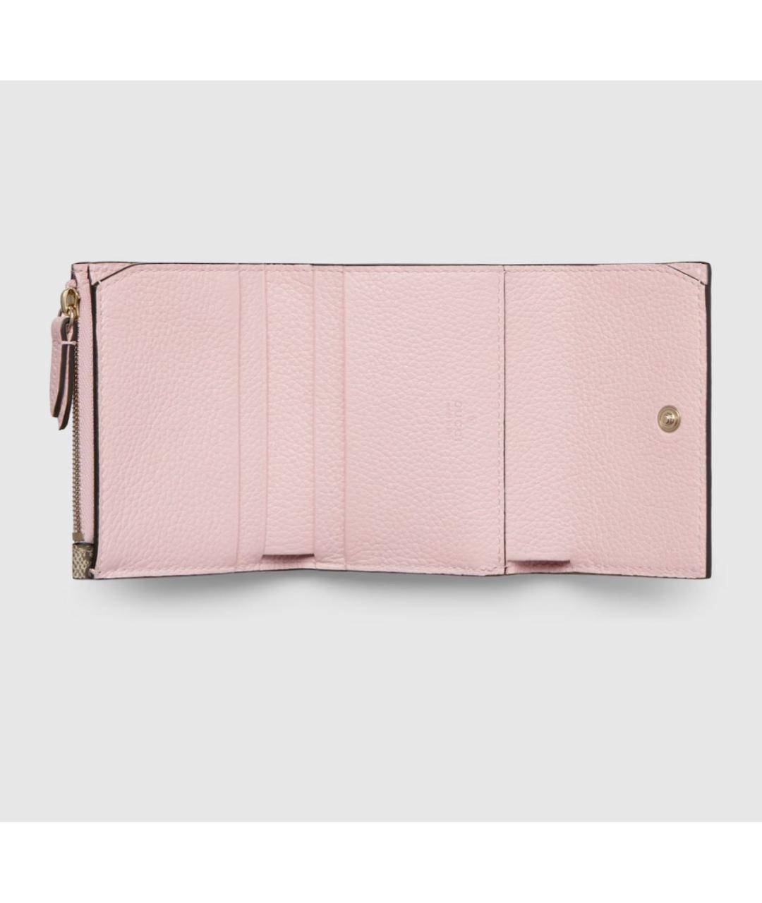 GUCCI Бежевый кожаный кошелек, фото 2