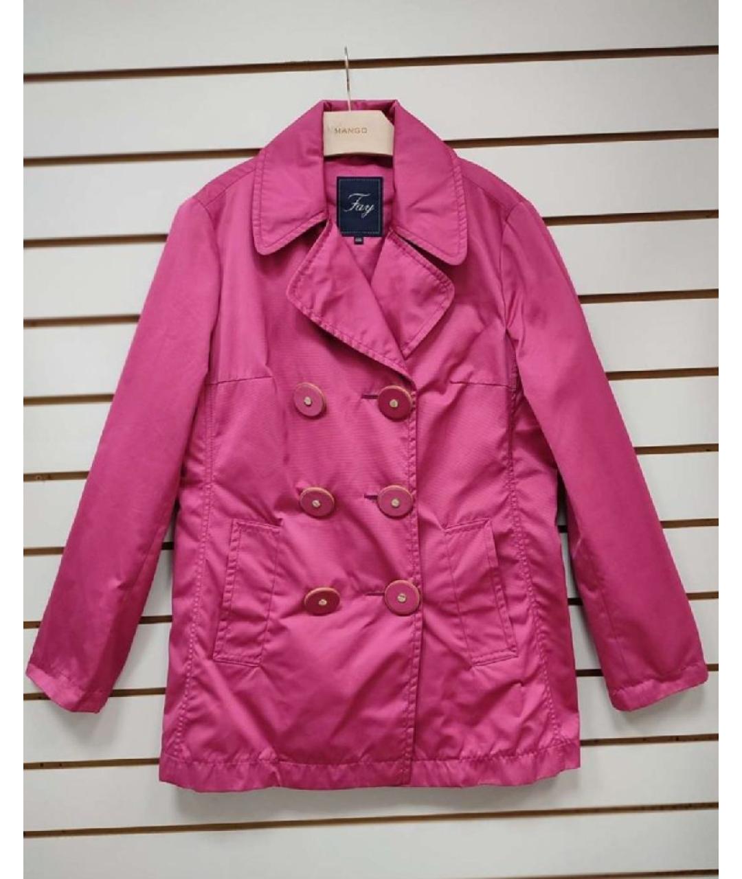 FAY Фуксия полиэстеровый тренч/плащ, фото 9