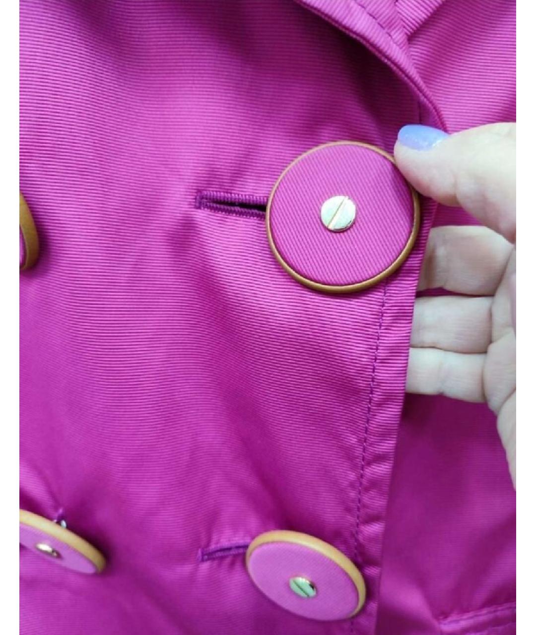 FAY Фуксия полиэстеровый тренч/плащ, фото 7