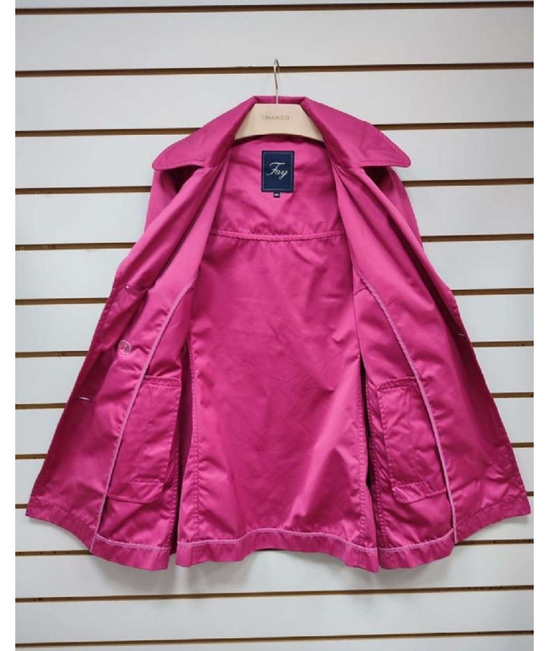 FAY Фуксия полиэстеровый тренч/плащ, фото 5