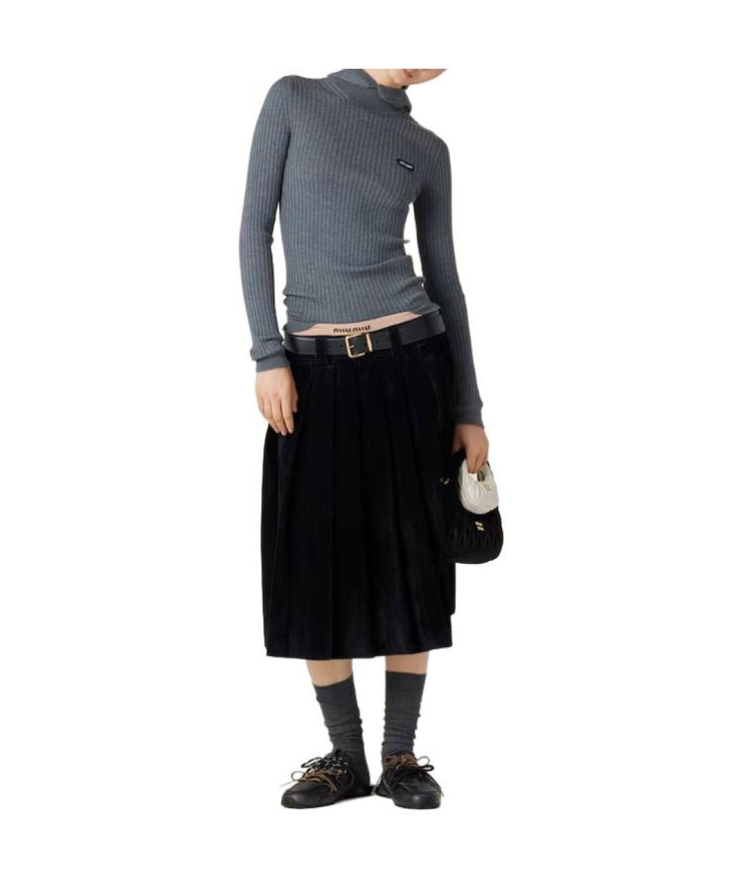 MIU MIU Серый джемпер / свитер, фото 4