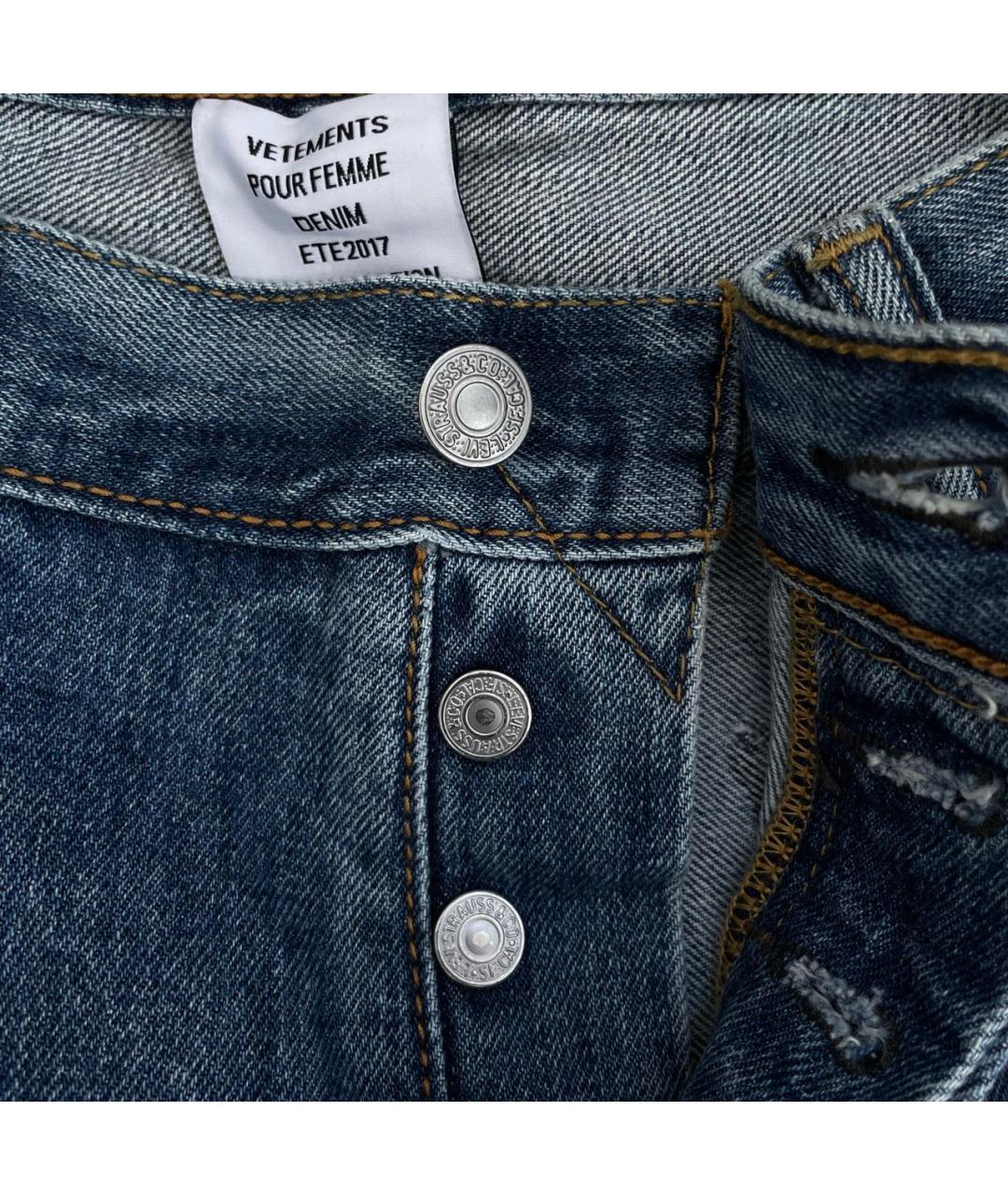 VETEMENTS Хлопковые джинсы слим, фото 5