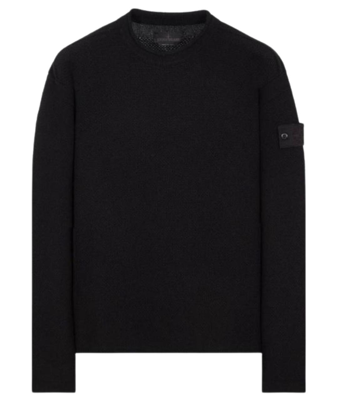 STONE ISLAND Черный кашемировый джемпер / свитер, фото 1