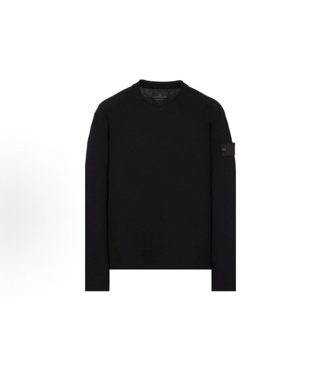 STONE ISLAND Черный кашемировый джемпер / свитер, фото 3