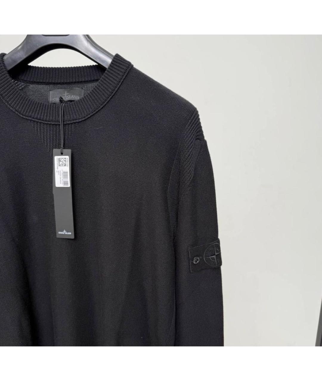 STONE ISLAND Черный кашемировый джемпер / свитер, фото 2