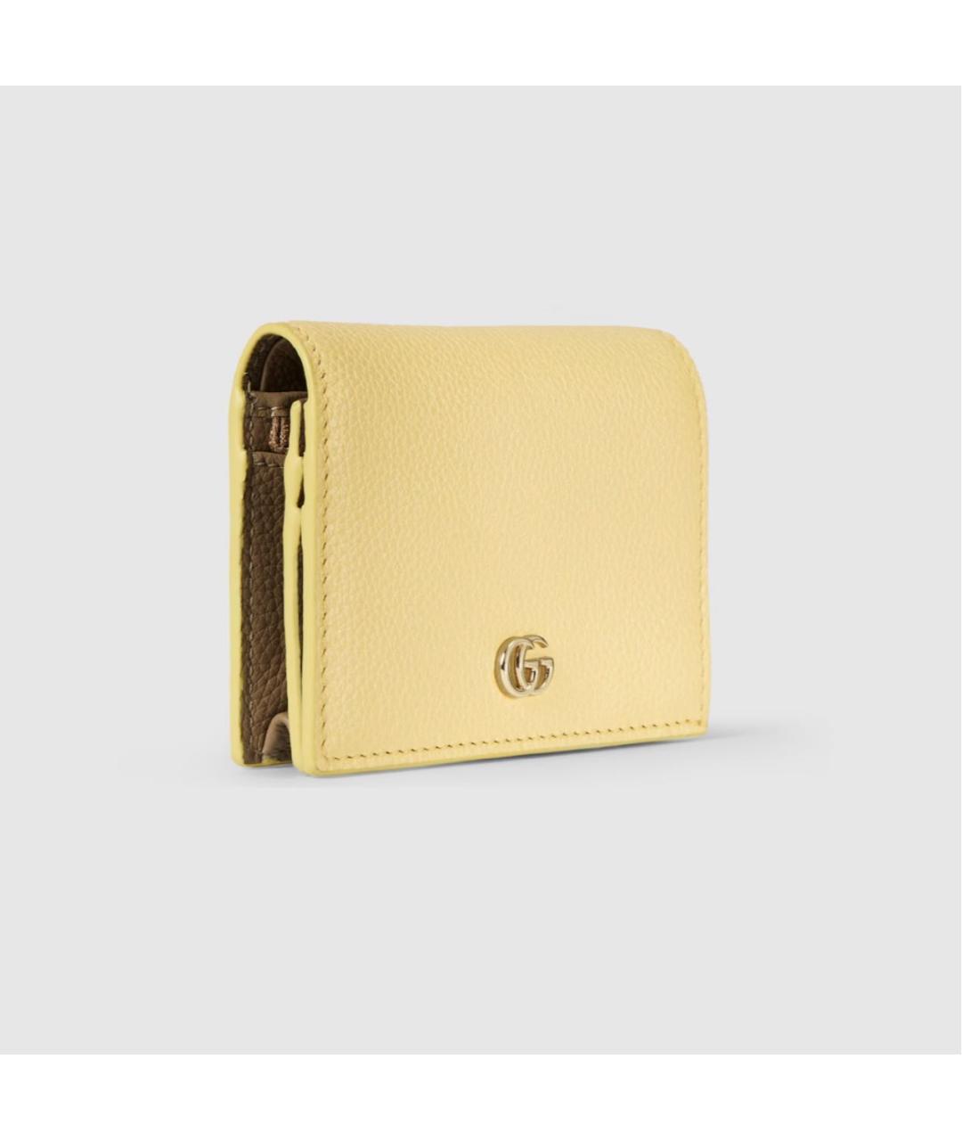 GUCCI Желтый кожаный кошелек, фото 3