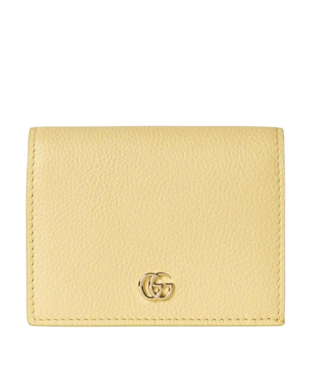 GUCCI Желтый кожаный кошелек, фото 1