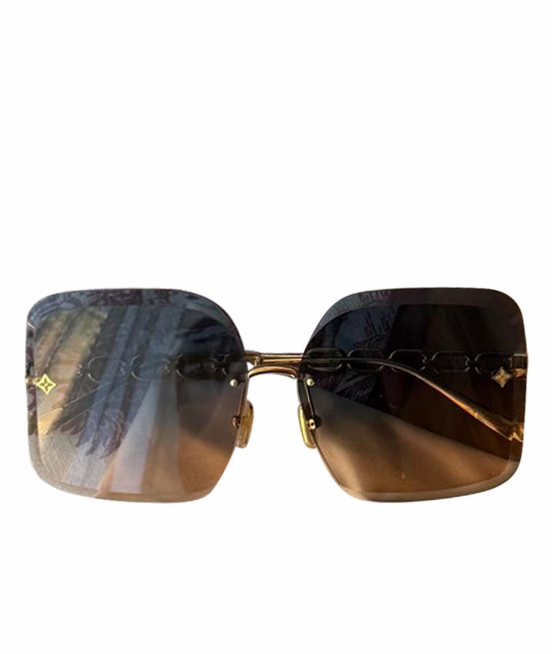 LOUIS VUITTON Синие металлические солнцезащитные очки, фото 1