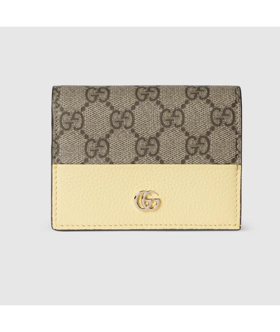 GUCCI Желтый кожаный кошелек, фото 7