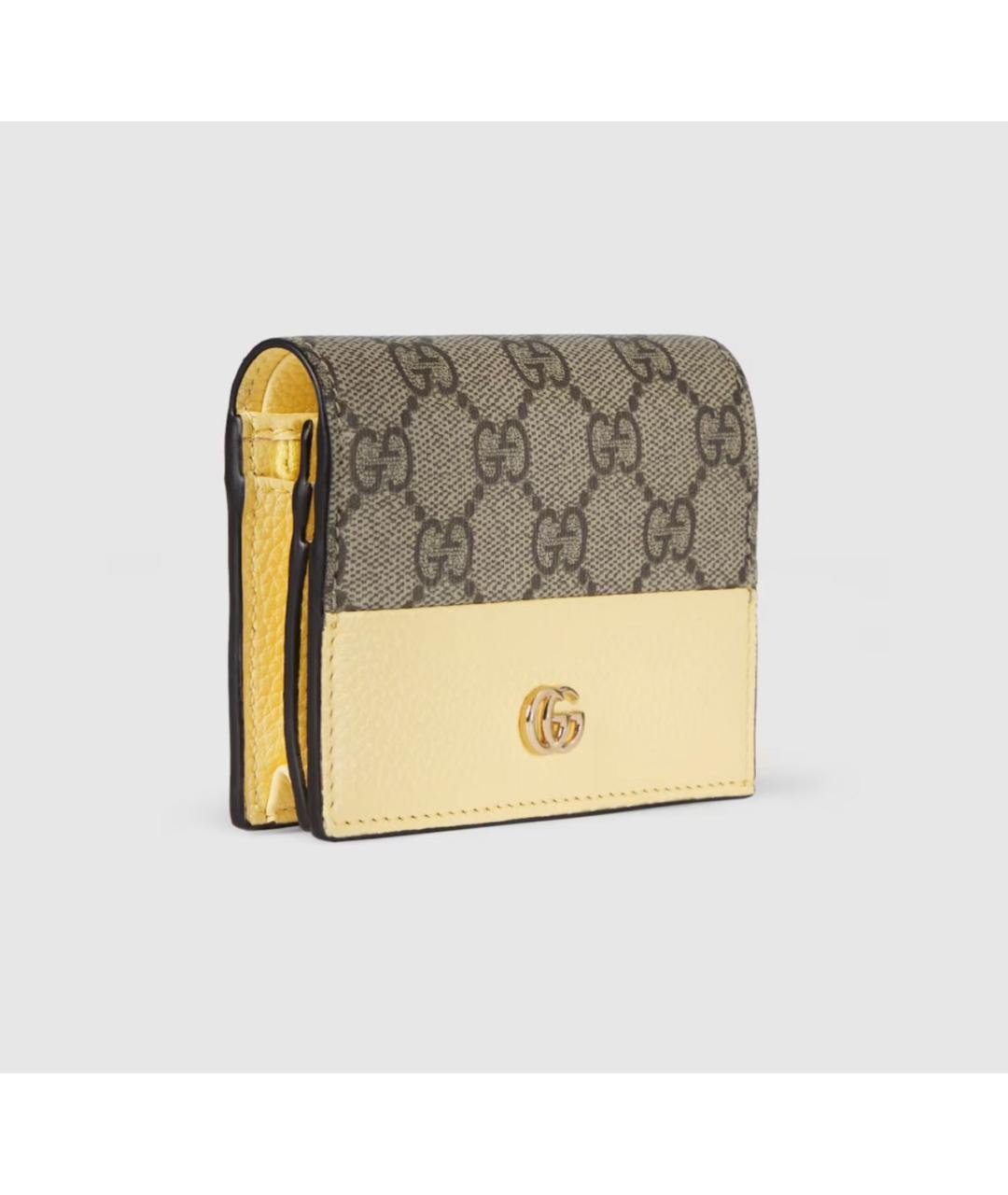 GUCCI Желтый кожаный кошелек, фото 3