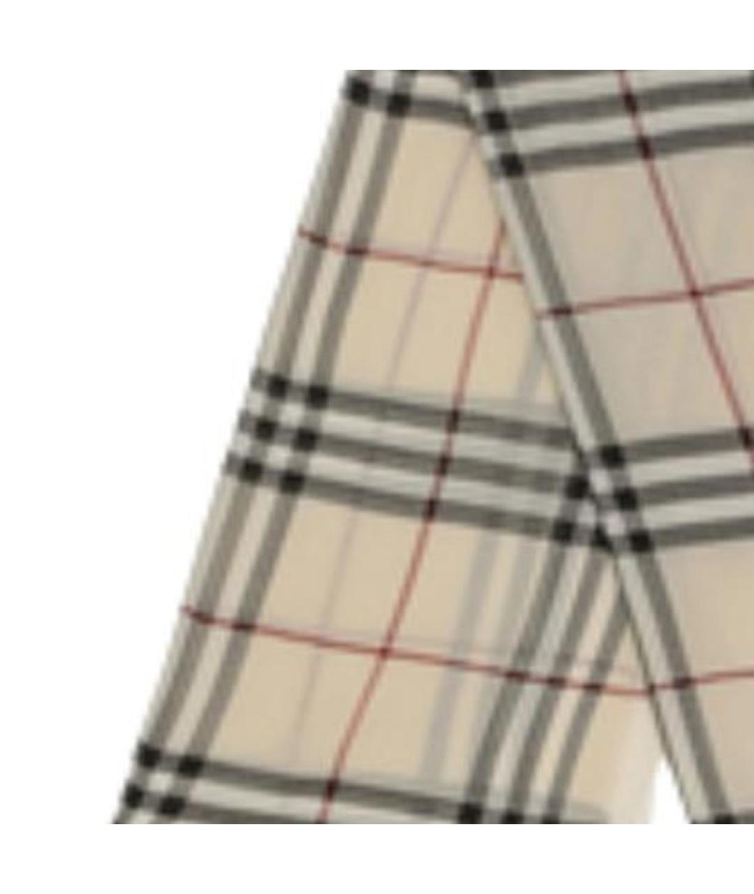 BURBERRY Бежевый шерстяной шарф, фото 2