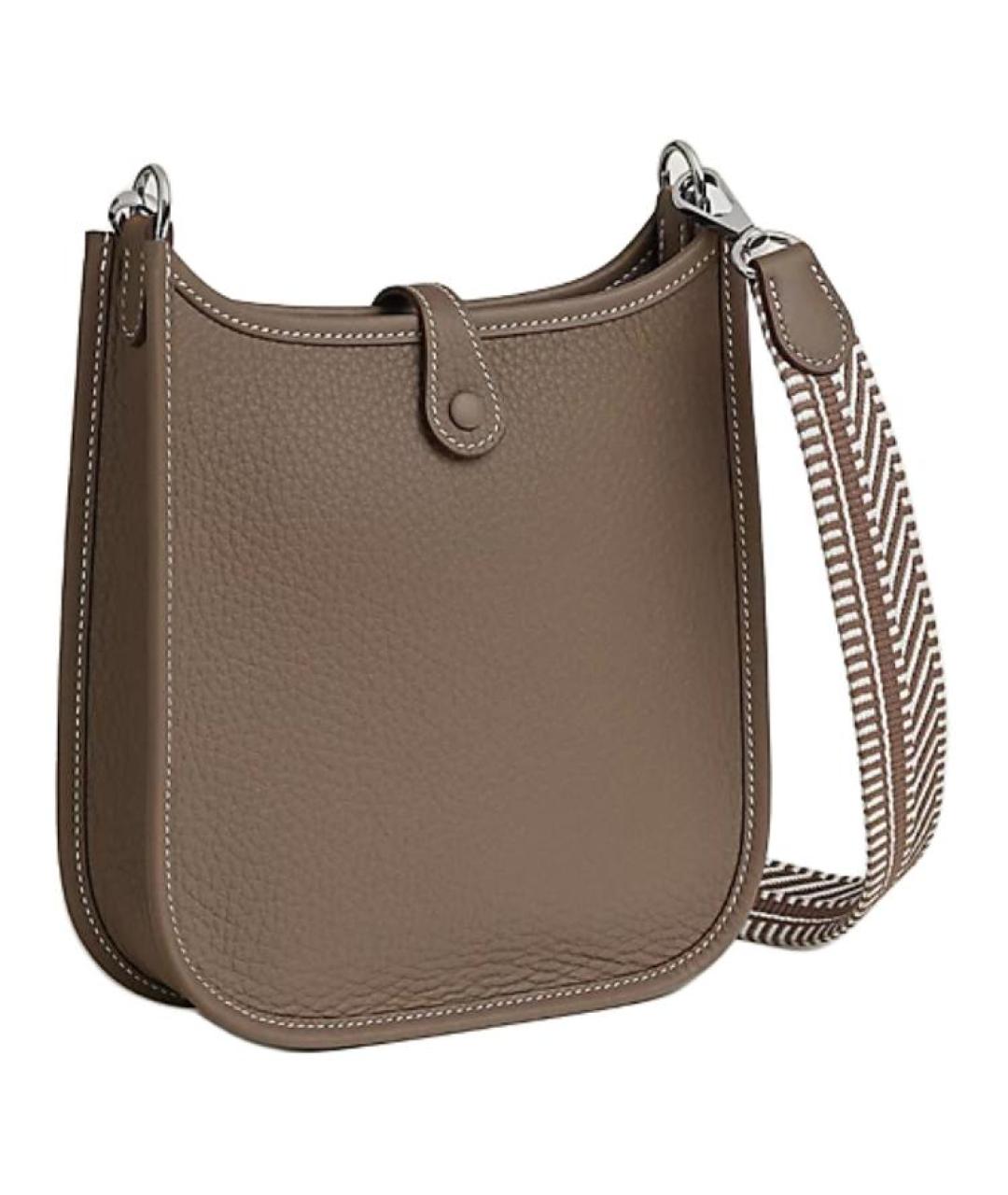 HERMES Коричневая кожаная сумка через плечо, фото 3