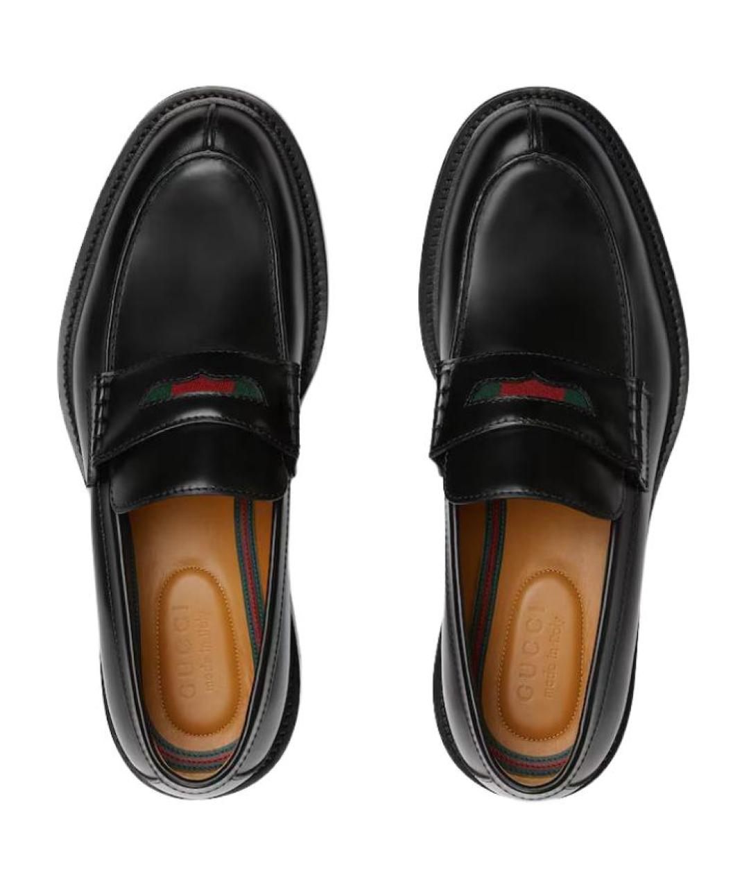 GUCCI Черные кожаные лоферы, фото 4