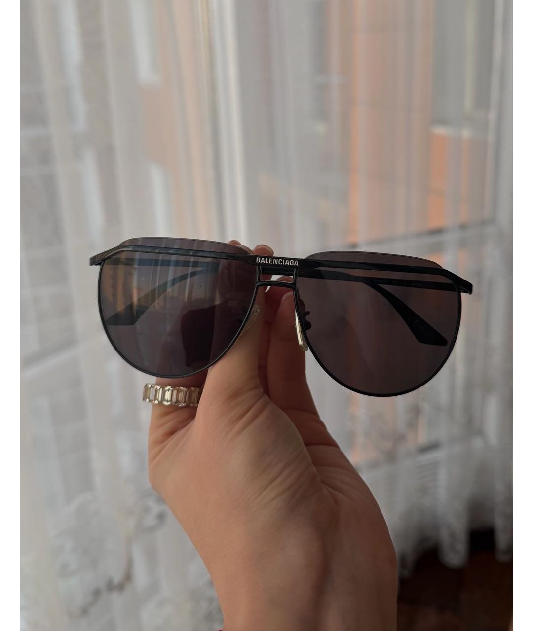 BALENCIAGA Черные пластиковые солнцезащитные очки, фото 5