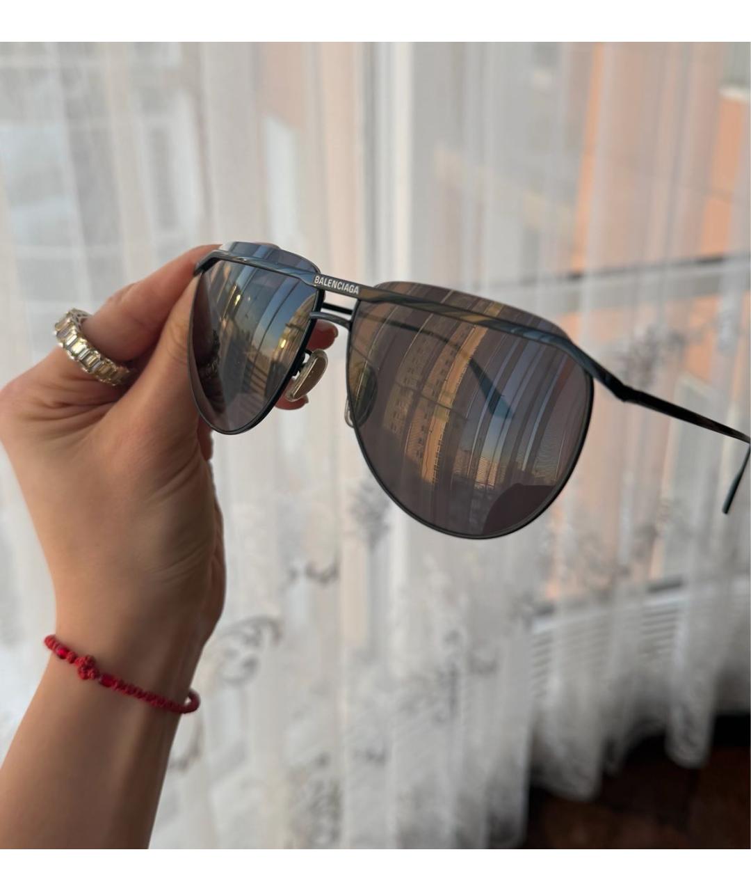 BALENCIAGA Черные пластиковые солнцезащитные очки, фото 2