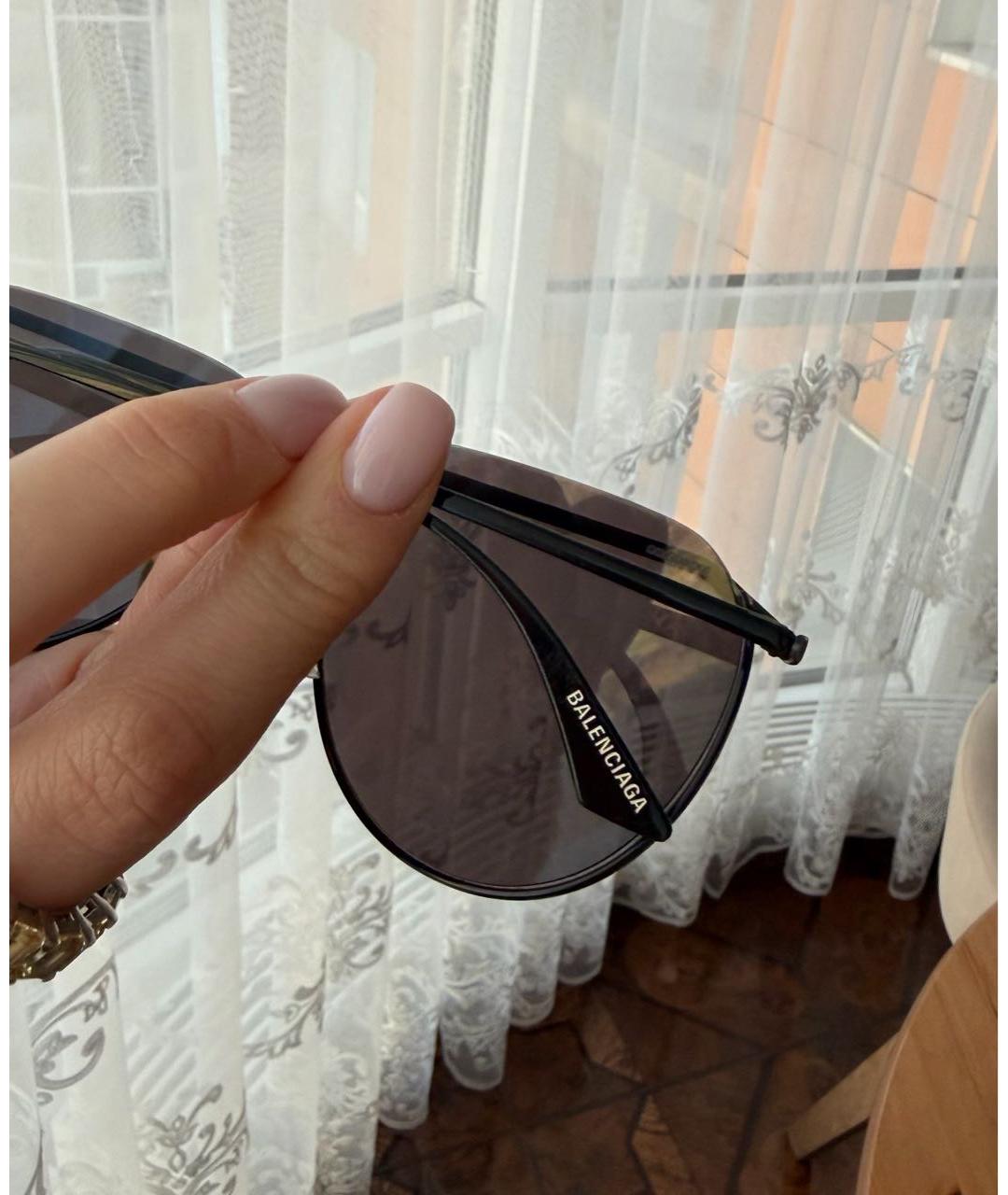 BALENCIAGA Черные пластиковые солнцезащитные очки, фото 3