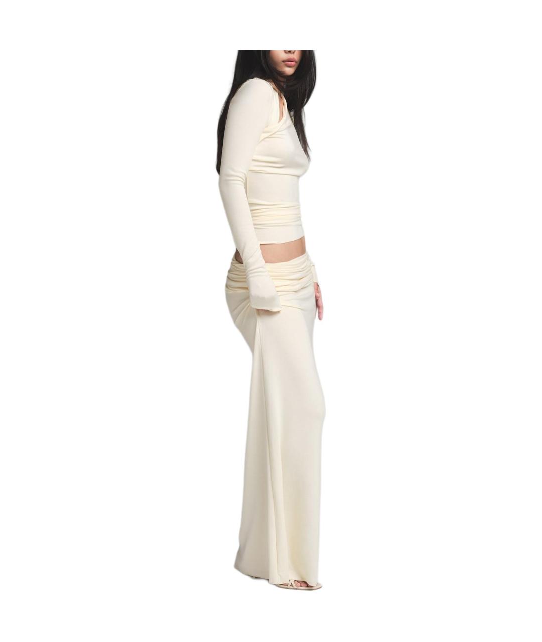 SKIMS Бежевая юбка макси, фото 4