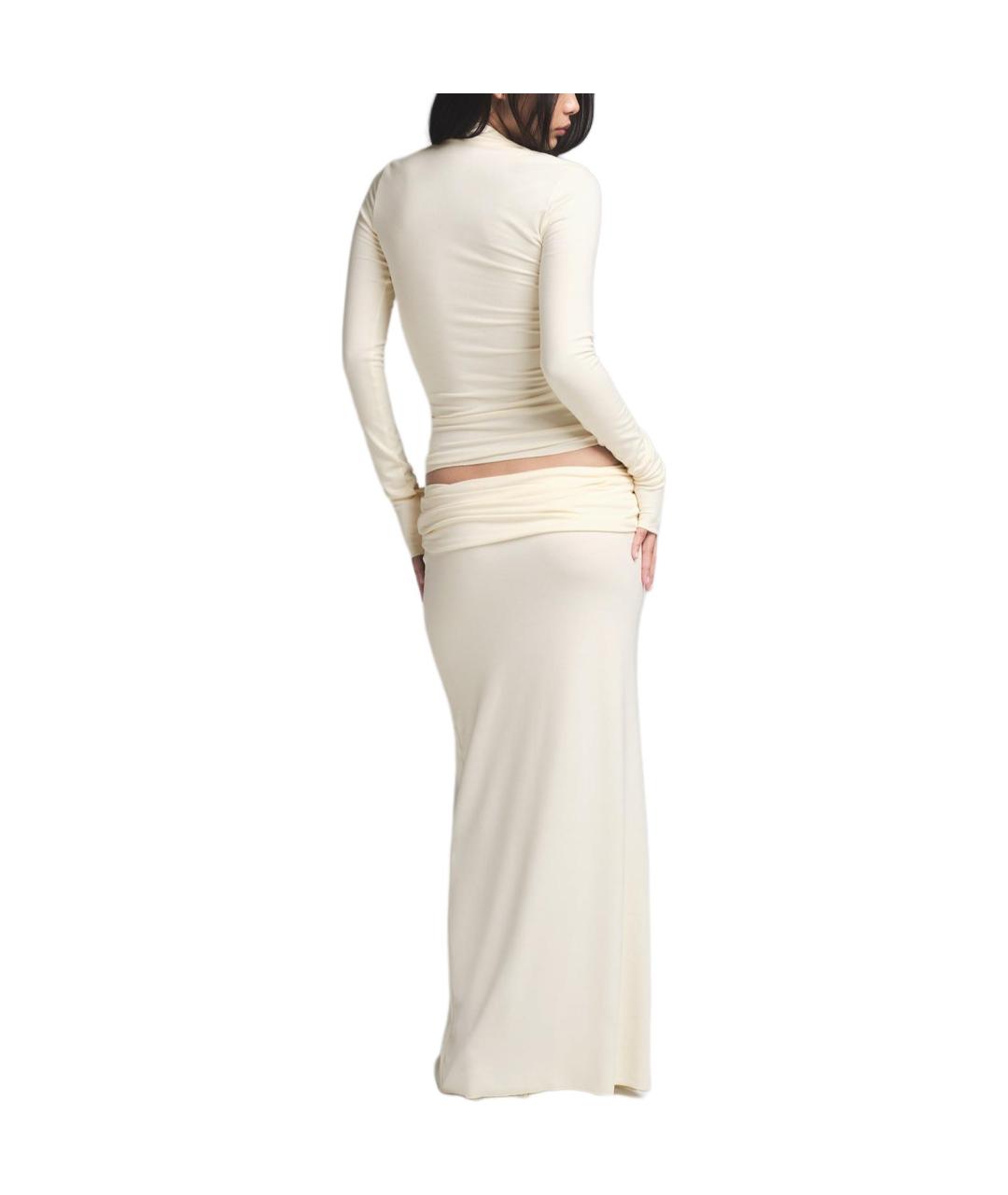 SKIMS Бежевая юбка макси, фото 3