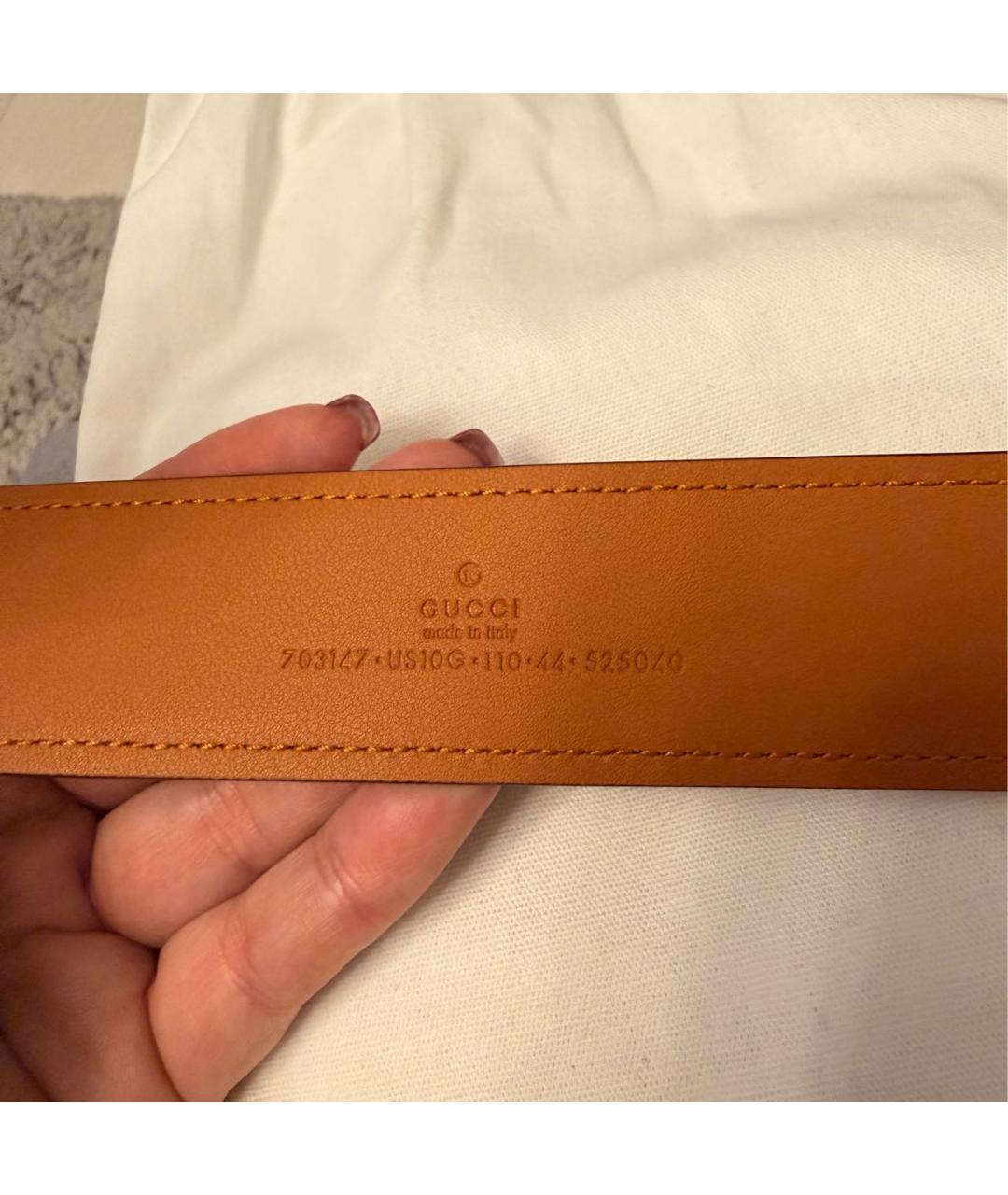 GUCCI Коричневый кожаный ремень, фото 4