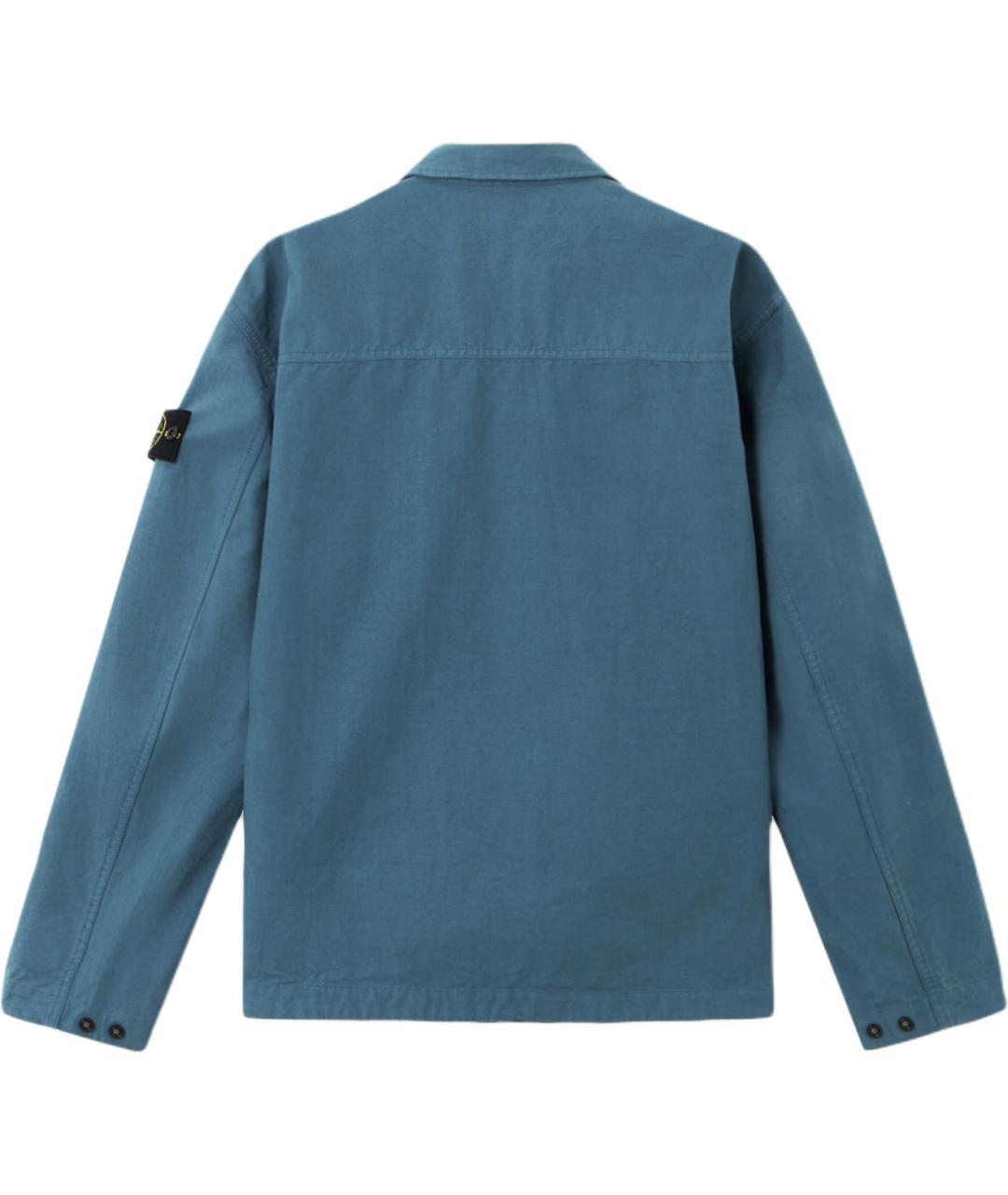 STONE ISLAND Синяя кэжуал рубашка, фото 2