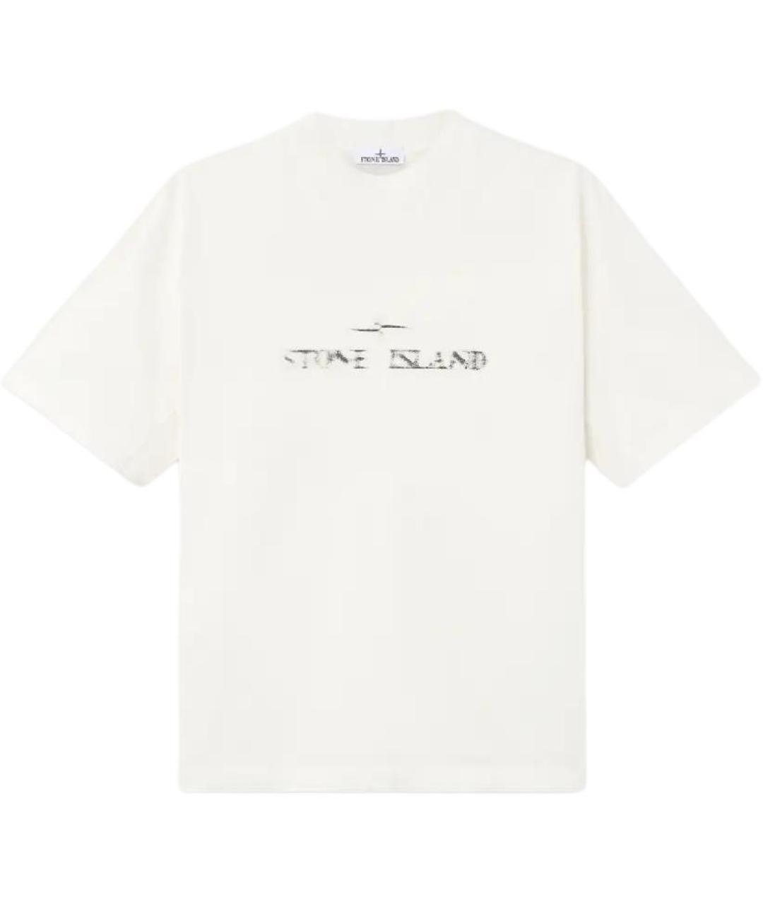 STONE ISLAND Белая футболка, фото 1