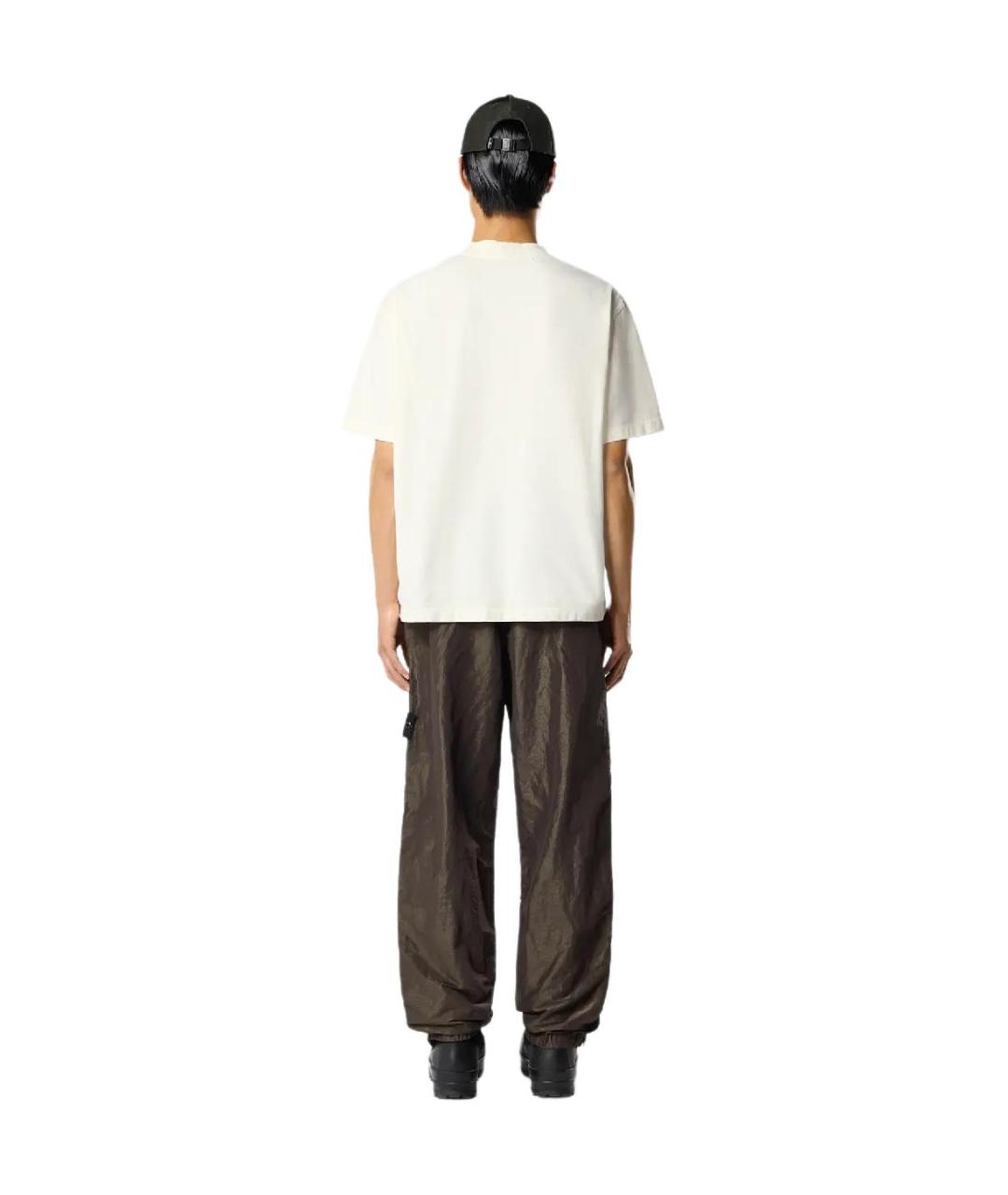 STONE ISLAND Белая футболка, фото 4