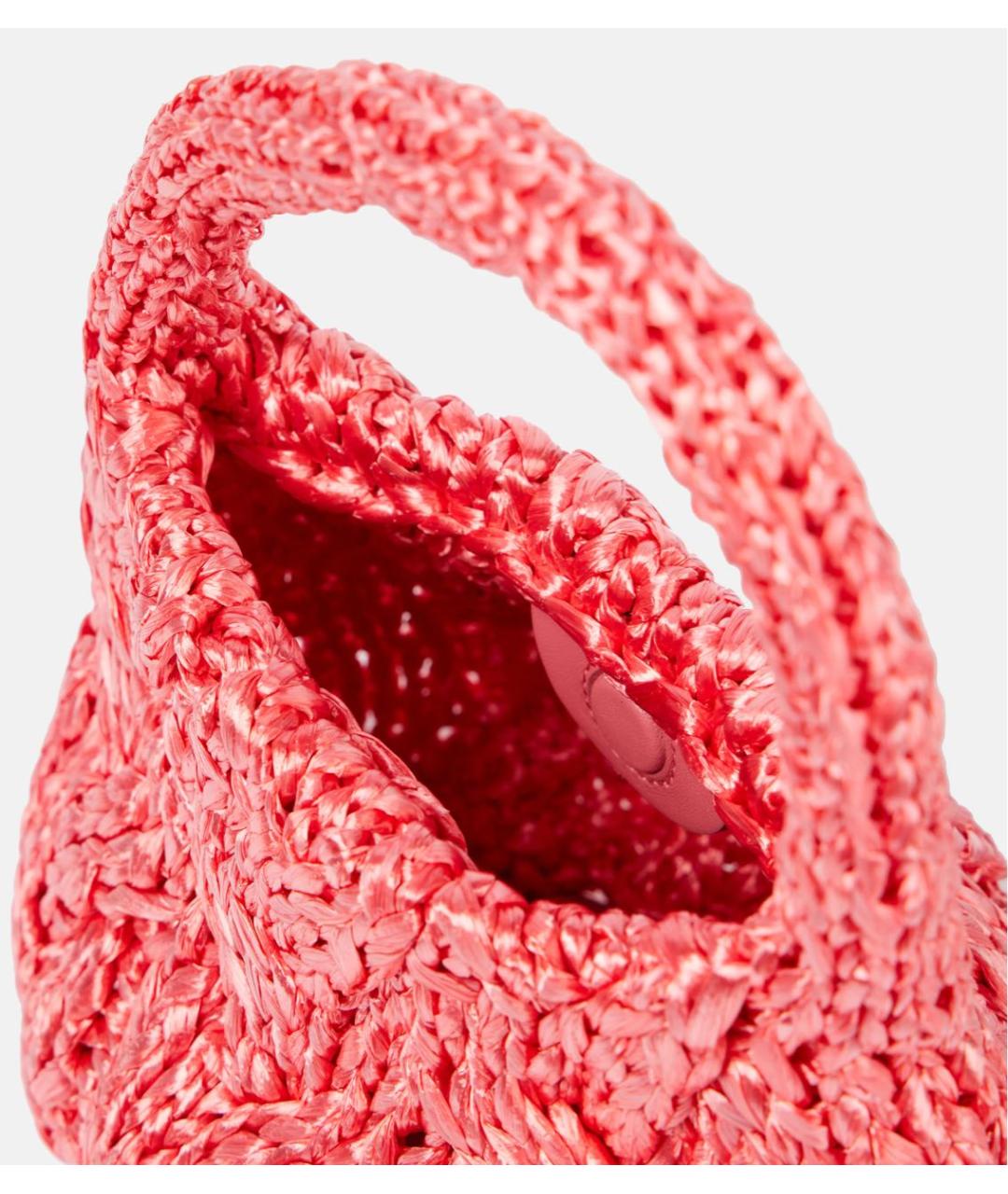 J.W.ANDERSON Коралловая пелетеная сумка с короткими ручками, фото 3