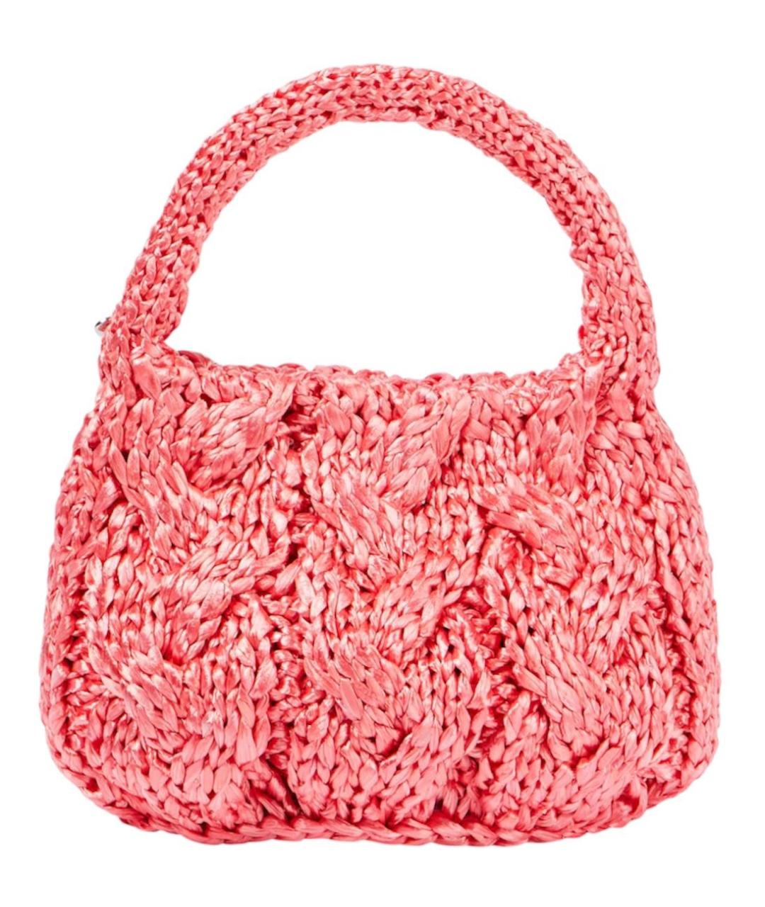 J.W.ANDERSON Коралловая пелетеная сумка с короткими ручками, фото 1