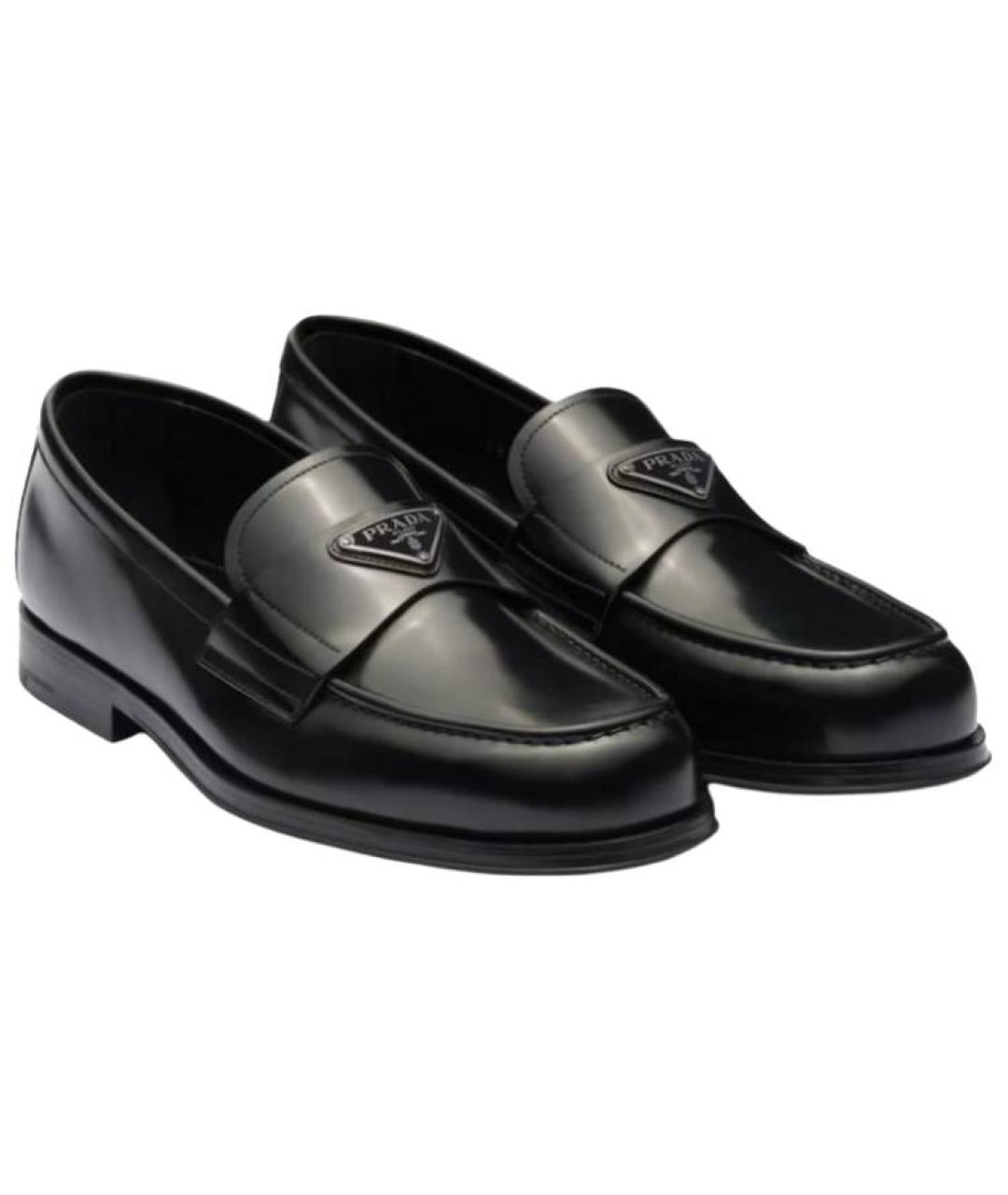 PRADA Черные кожаные лоферы, фото 3